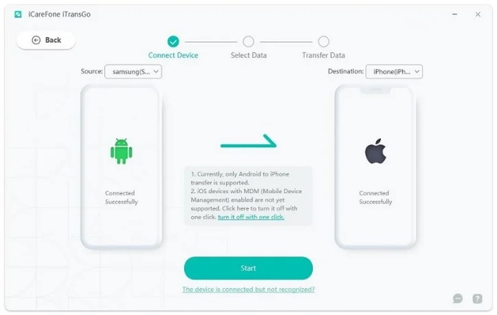 connect android and iphone via usb
