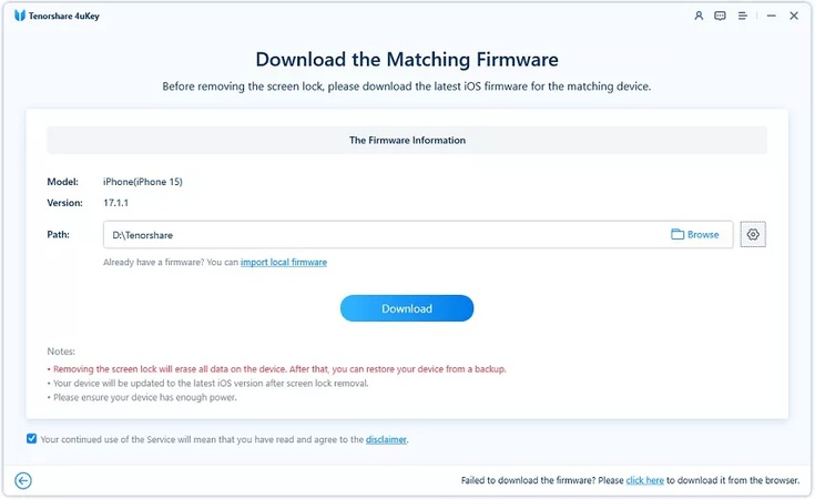 connect iphone to pc download firmware