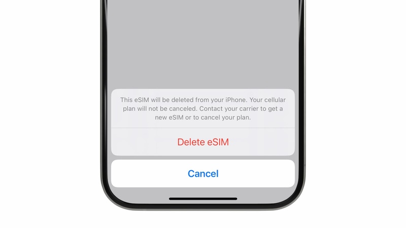 Delete Esim Then Re Add with Carrier