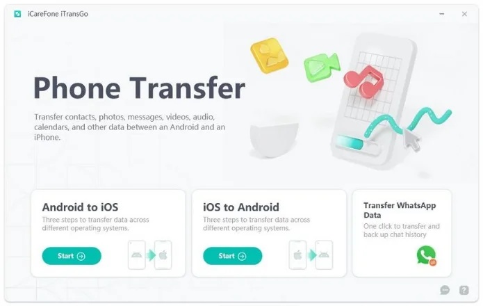 download install then launch icarefone itransgo