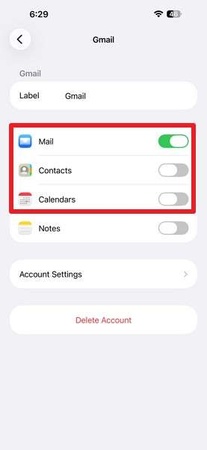 enable contacts after adding account