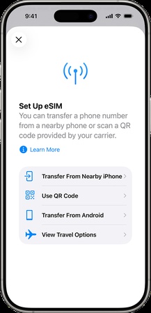 Trasferimento rapido eSIM da un iPhone nelle vicinanze