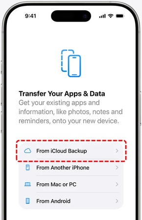icloud backup transfer without old iphone