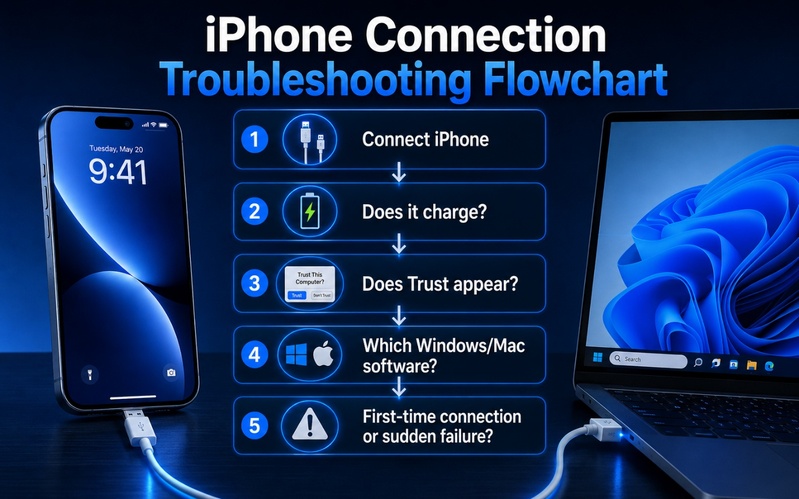 iPhone 18 bilgisayara bağlanmıyor