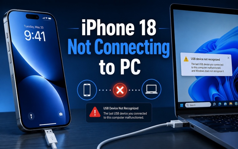 iPhone 18 bilgisayara bağlanmıyor