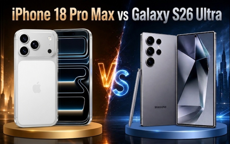iPhone 18 Pro Max ve Galaxy S26 Ultra karşılaştırması