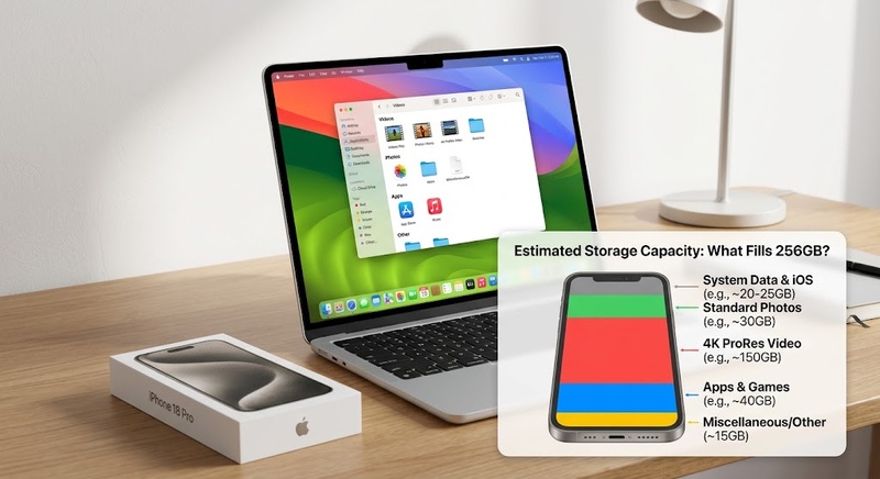iPhone 18 depolama alanı ihtiyaçları