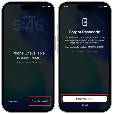 忘記密碼時的 iPhone 重置操作說明
