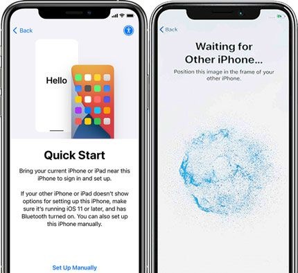 old iphone waiting for setup prompt