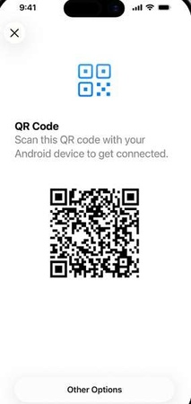 scanning qr code displayed on iphone