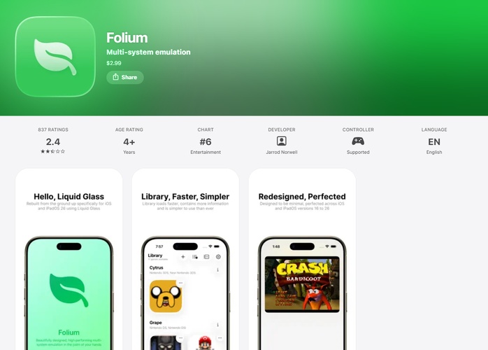 search folium directly in app store