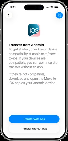 select data types to transfer