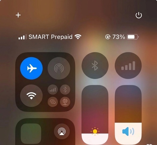 Tapping the Airplane Mode Icon