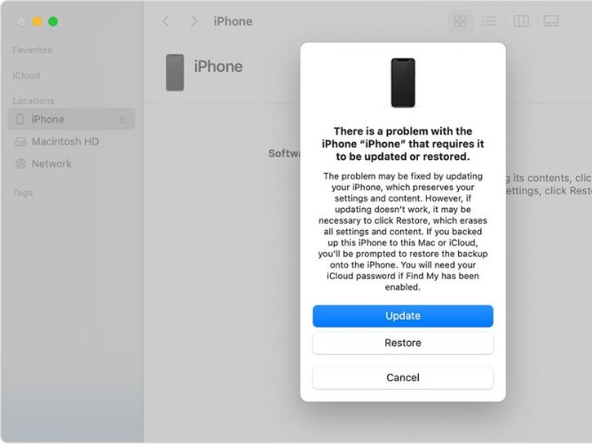 update restore