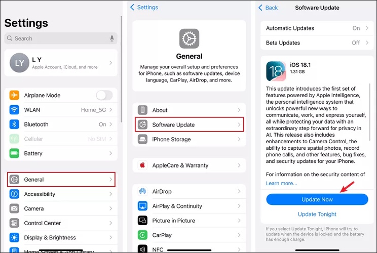 update the new iphone