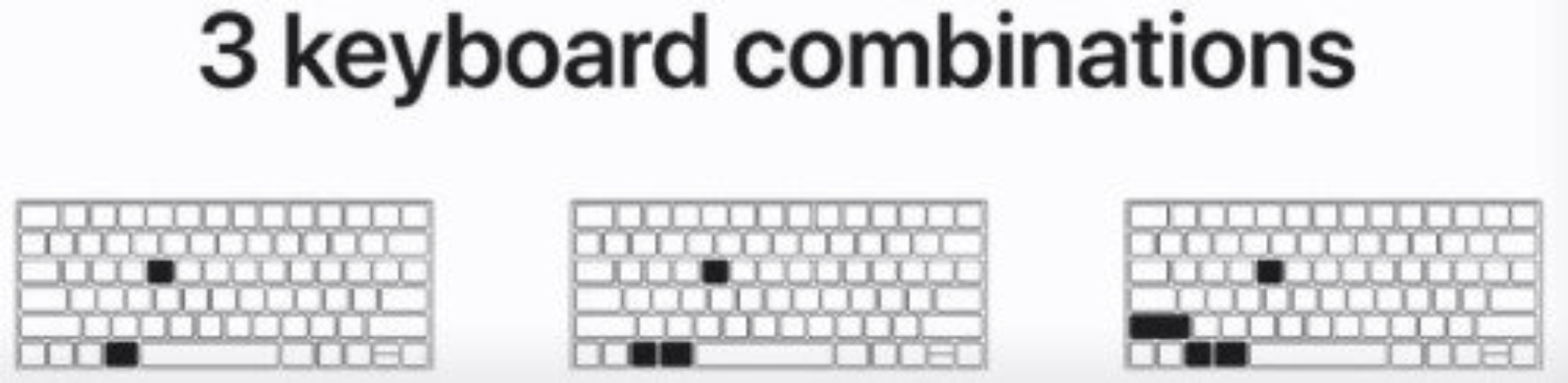 3 keyboards combinations