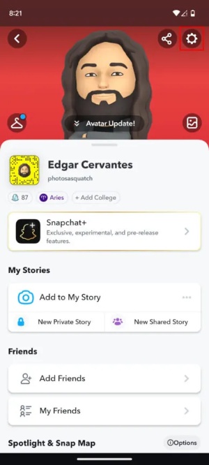 effacer les données Snapchat