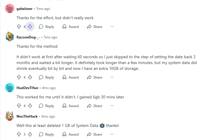 how to check iphone system data methods from reddit