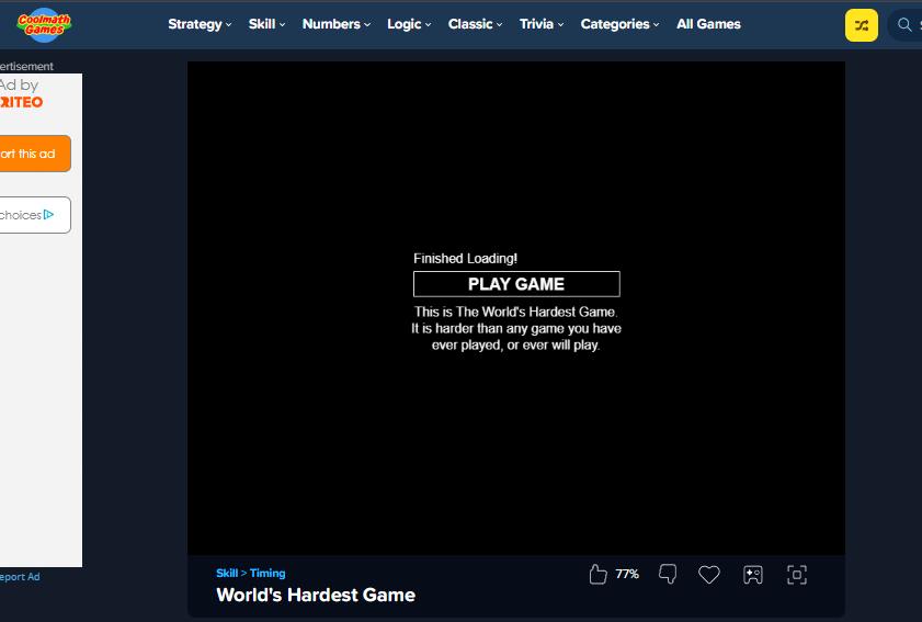 worlds hardest game cool math