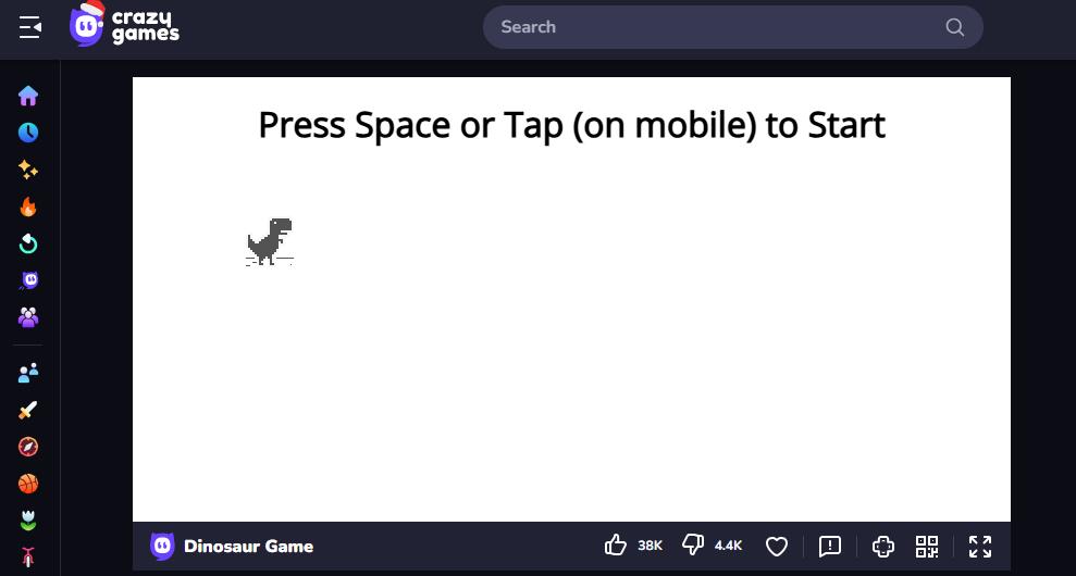 crazy game chrome dino