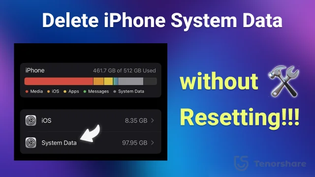 delete system data on iphone without resetting