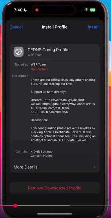 DNS profile