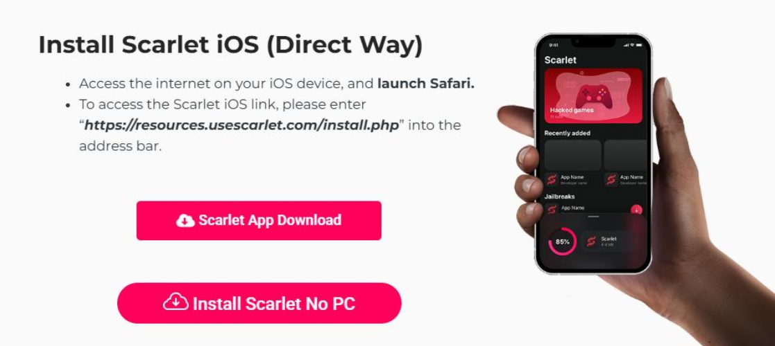 install scarlet from new source