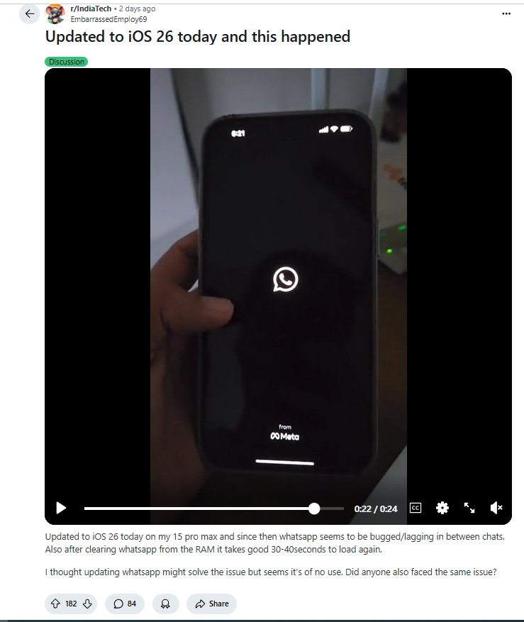 ios 26 whatsapp bug