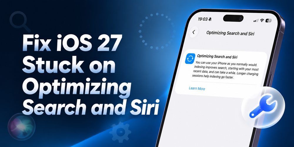 ios 27 stuck on optimizing search and siri
