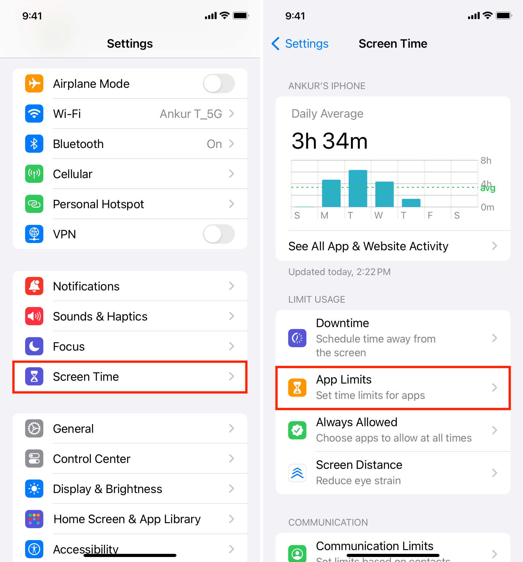 iphone app limits