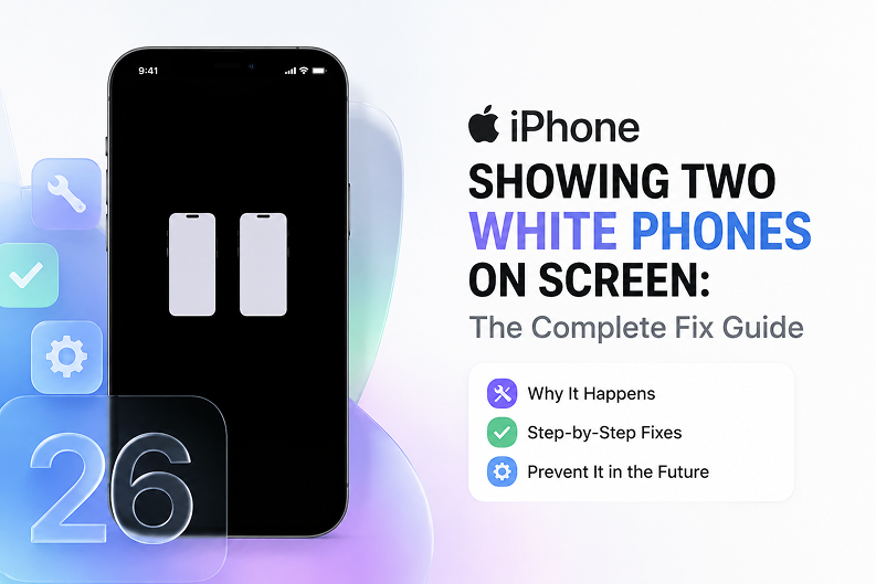 Iphone Recovery Mode with Two Phones Cover Page