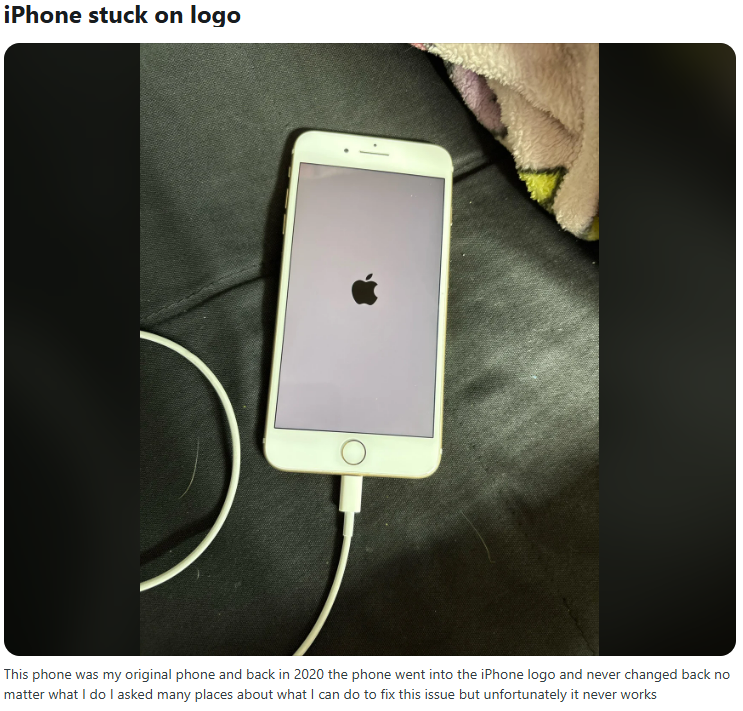 iphone stuck on apple logo from reddit users