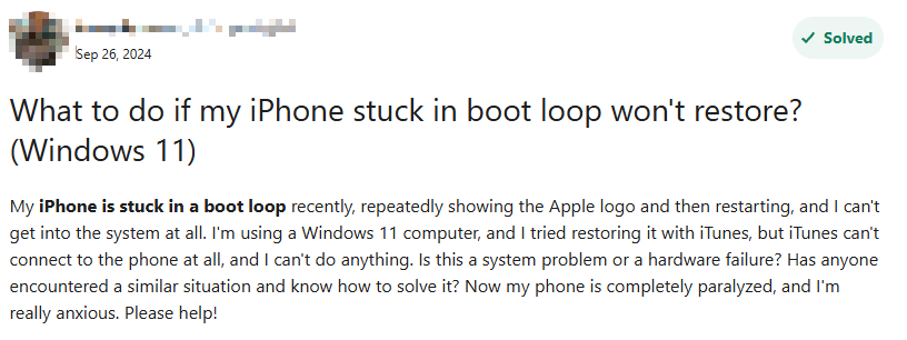 iphone stuck on apple logo from techcommunity users
