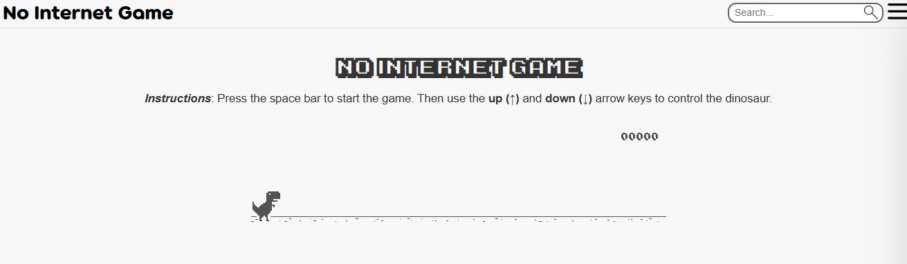 no internet game