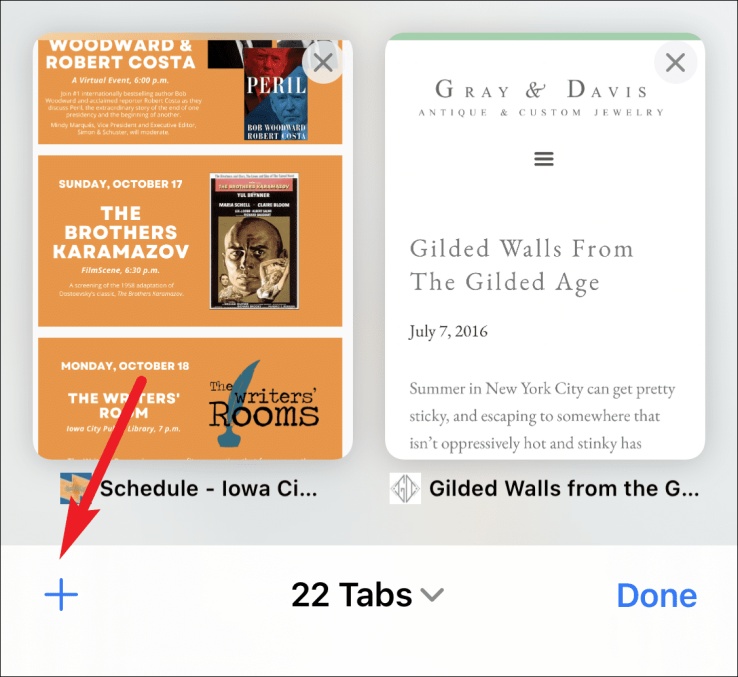 Open Safari and Add New Tab 2