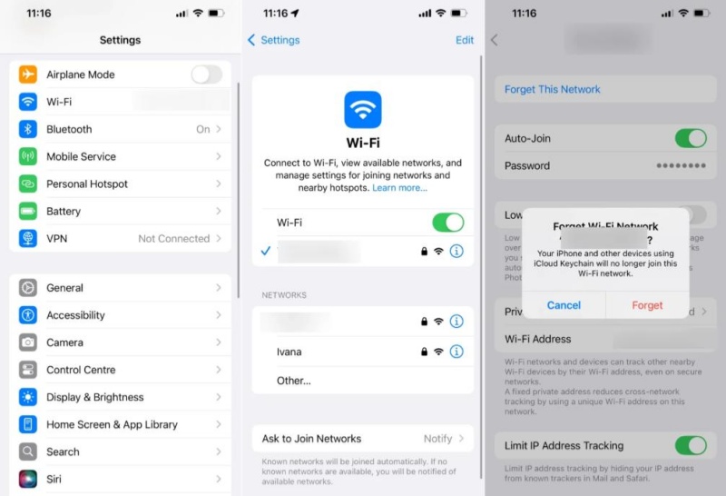 повторное подключение к Wi-Fi