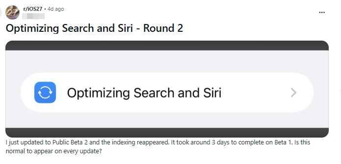 Search Siri Optimization Time Ios 27
