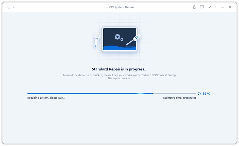 Starting Standard Repair Fixes Iphone Ios