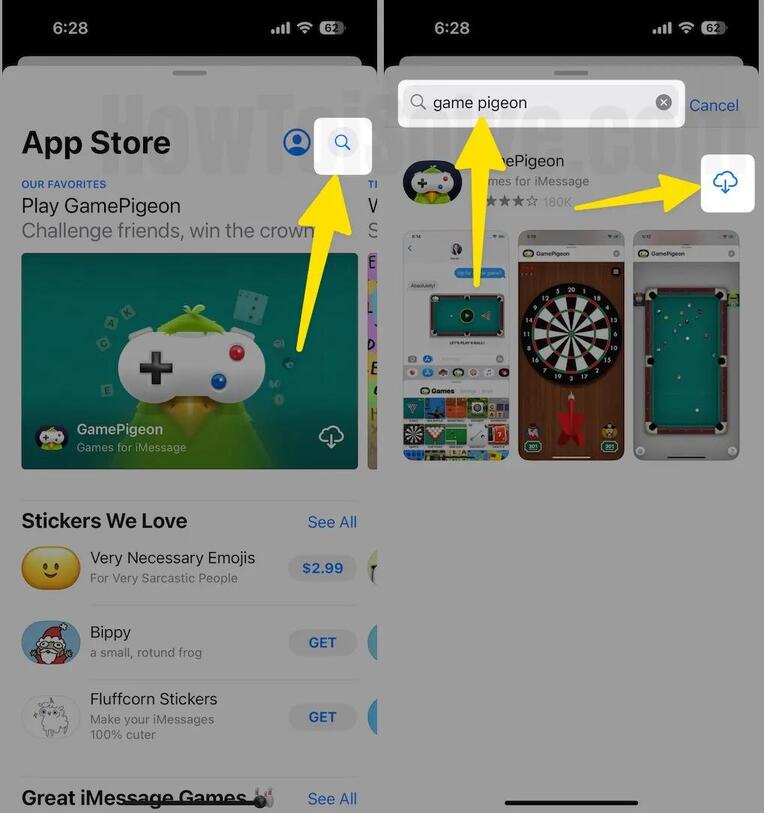 tap the app store icon