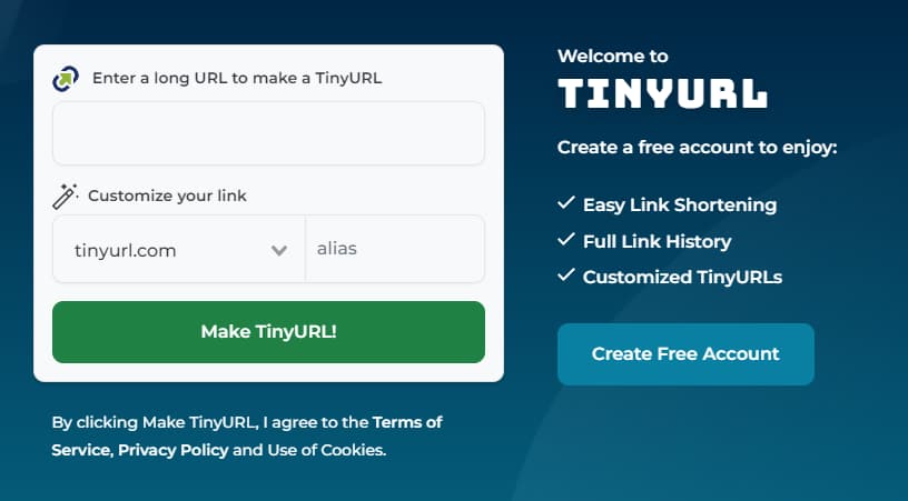 use tinyurl to unblock website