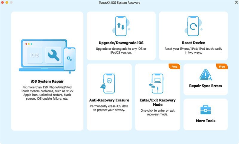 tuneskit ios system repair purchase page