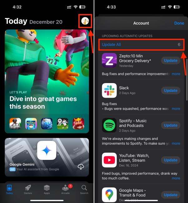 update all apps