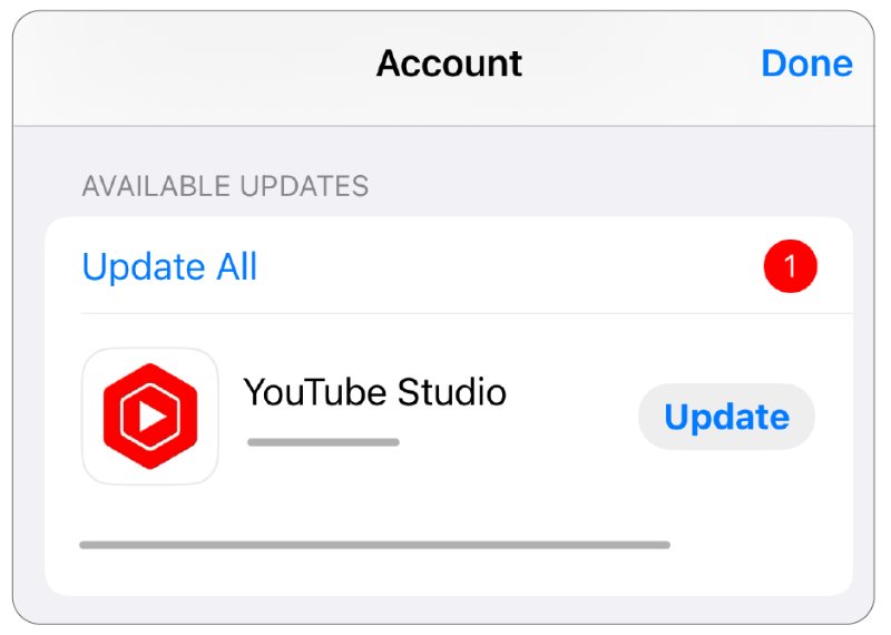 update youtube on iphone
