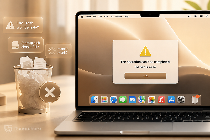 cannot empty trash on mac