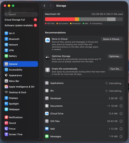 Check Mac Storage Memory