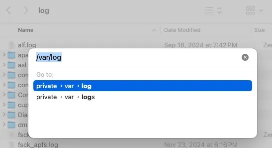 Clear System Logs to Free Up Mac Startup Disk