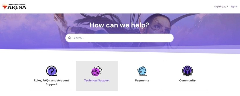 Contact Wizards of Coast Support