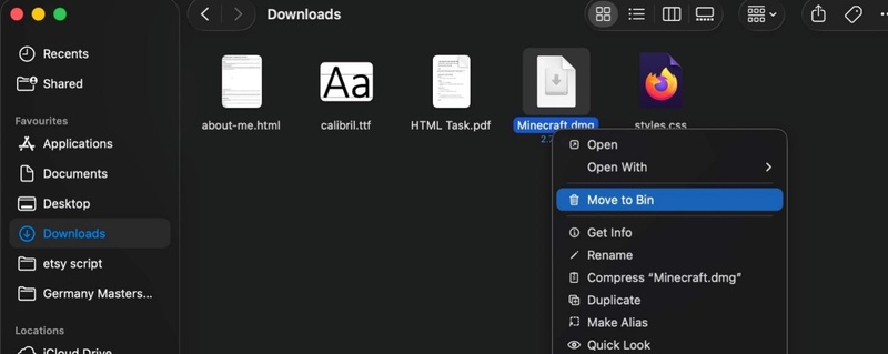 Delete Dmg Files from Finder