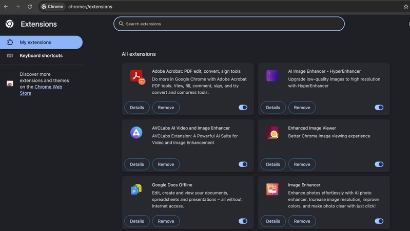 Disable Browser Extensions to Release Mac System Application Memory