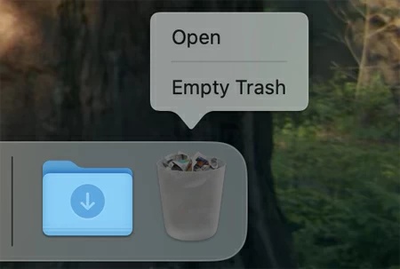Empty Trash to Clear Mac Purgeable Space